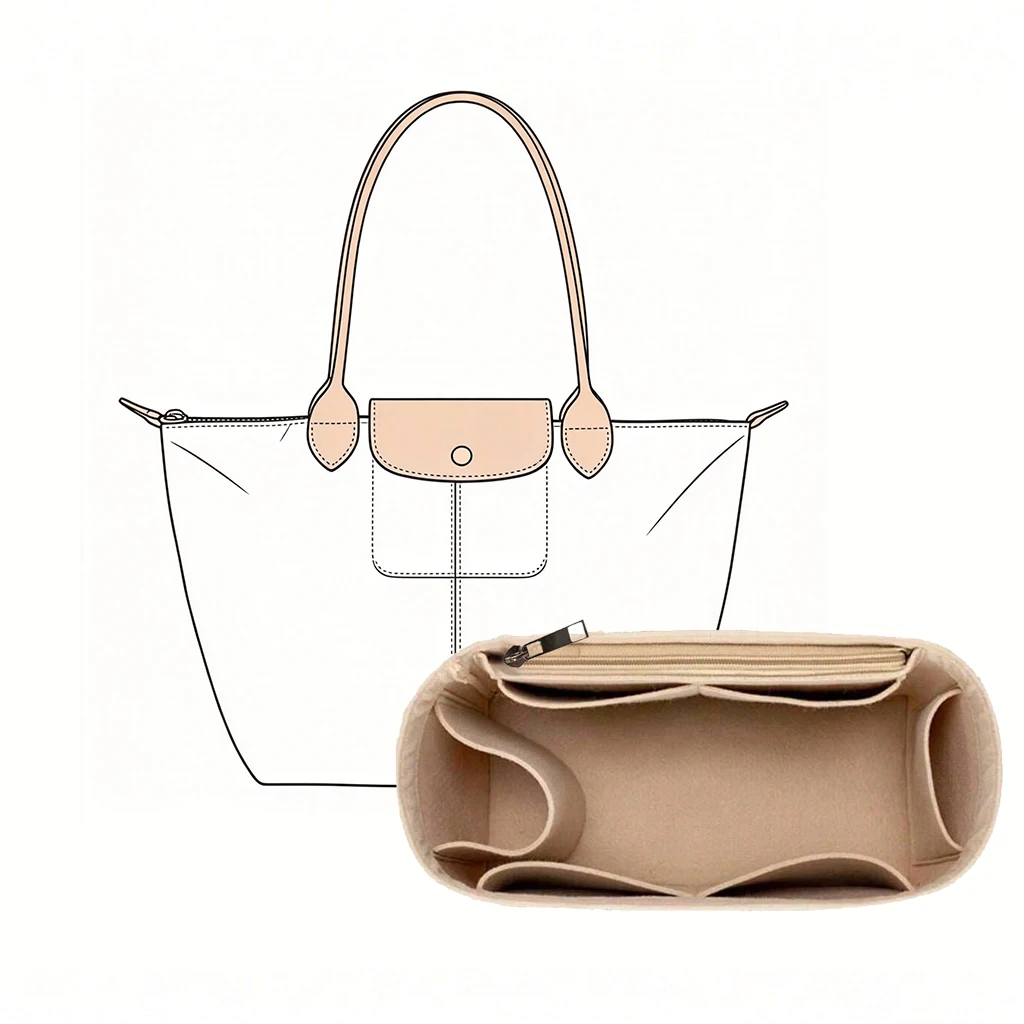 Bag Organizer Felt Purse Inser - Beauty Makeup Women review and price
