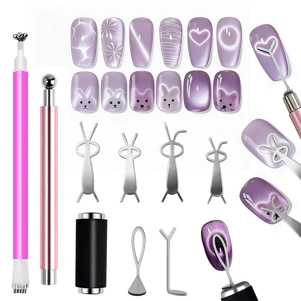 10Pcs Cat Eye Nail Magnet Set  - Contour Palette Stick review and price